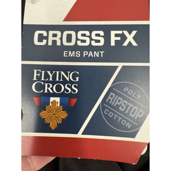 NEW TAGS Black EMS Flying Cross Pants Men's 32 Regular Ripstop Uniform Unhemmed - Picture 3 of 16
